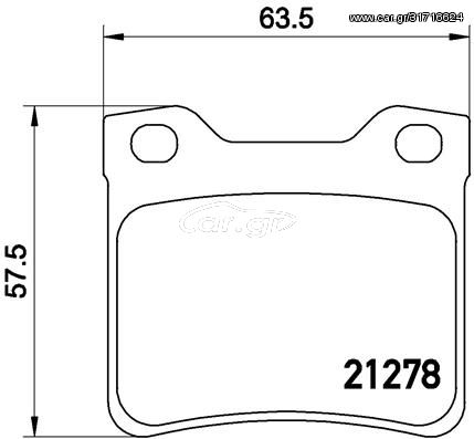 Σετ τακάκια, δισκόφρενα BREMBO P61058