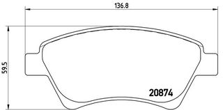 Σετ τακάκια, δισκόφρενα BREMBO P68034