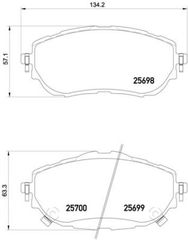 Σετ τακάκια, δισκόφρενα BREMBO P83150