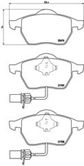 Σετ τακάκια, δισκόφρενα BREMBO P85037