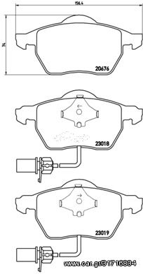 Σετ τακάκια, δισκόφρενα BREMBO P85085