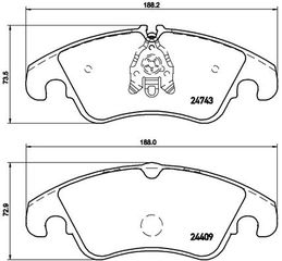 Σετ τακάκια, δισκόφρενα BREMBO P85098