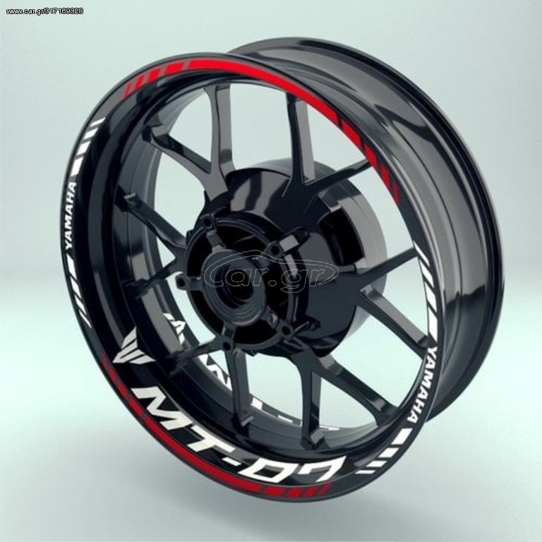 Αυτοκόλλητα για ζάντες Yamaha MT-07 ST10005 Σετ Μπρός/Πίσω