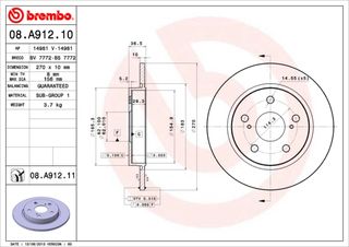 Δισκόπλακα BREMBO 08A91210