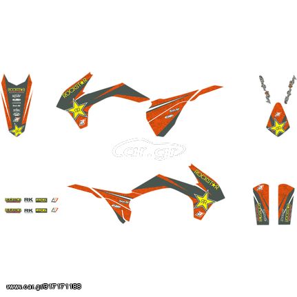 Αυτοκόλλητα σετ BLACKBIRD RACING KTM EXC 125-200-300-450-500 EXC-F 250-350  SX 125-150 SX-F 250-350-450 /2013-2016