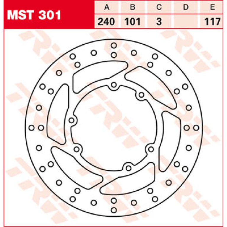 Δισκόπλακα εμπρός TRW FIXED ROUND HONDA CR/CRF