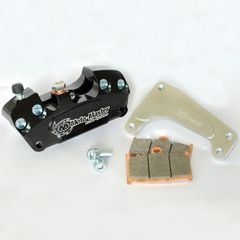 Δαγκάνα Φρενου 4πίστονη MOTO-MASTER + Βάση δαγκάνας SM RACING 320mm Μαύρη