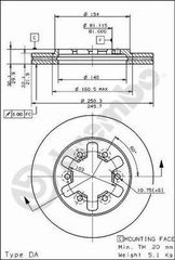 Δισκόπλακα BREMBO 09501410