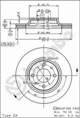 Δισκόπλακα BREMBO 09530710