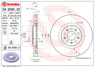 Δισκόπλακα BREMBO 09936520