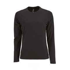 Sol's Imperial LSL Women 02075 Γυναικείο μακρυμάνικο T-shirt DEEP BLACK-309