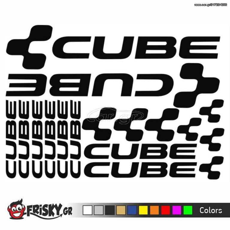 Σετ αυτοκόλλητα για ποδήλατα Cube ST20001