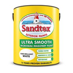 Ακρυλικό Χρώμα Λευκό Microseal Ultra Smooth Masonry 5L SANDTEX