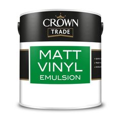 Πλαστικό Χρώμα Λευκό Ματ Trade Matt Vinyl Emulsion 5L Crown