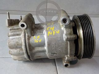 CITROEN C4 '05 1.6 16V (5Θ) ΚΟΜΠΡΕΣΟΡΑΣ AIRCODITION,ΜΕ 3 ΒΙΔΕΣ ΚΑΙ ΒΑΛΒΙΔΑ (ΑΠΟ ΚΙΝΗΤΗΡΑ NFU)