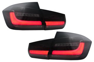 ΟΠΙΣΘΙΑ ΦΑΝΑΡΙΑ – LED BAR Taillights suitable for BMW 3 Series F30 Pre LCI & LCI (2011-2019) Black Smoke with Dynamic Sequential Turning Light