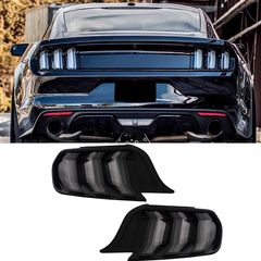 ΦΑΝΑΡΙΑ ΠΙΣΩ Full LED Taillights Ford Mustang VI S550 (2015-2019) Smoke with Dynamic Sequential Turning Lights