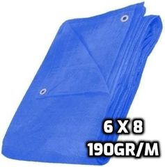ΜΟΥΣΑΜΑΣ ΑΔΙΑΒΡΟΧΟΣ 6x8m, 190gr/m2 Μπλε