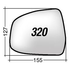 Κρύσταλλο καθρέπτη δεξί και αριστερό FORD FOCUS 2007 - 2013 FORD MONDEO 2007 - 2013