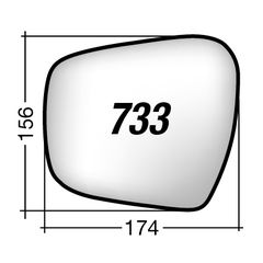 Κρύσταλλο καθρέπτη δεξί και αριστερό MERCEDES CLASS X (470) 2017-