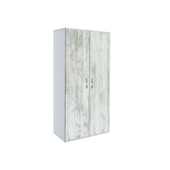 Ντουλάπα Δίφυλλη 78x185x50εκ. AVA 2, Genomax - Λευκό με crystal