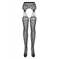 Plus Size Obsessive Leopard Garter Stocking-thumb-1