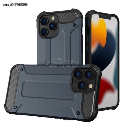 Hybrid Armor Case Tough Rugged Cover for iPhone 13 Pro Max blue