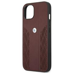 BMW Leather Curve Perforate Case for iPhone 13 mini - Red-thumb-4