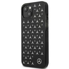 Mercedes Silver Stars Pattern Case for iPhone 13 mini - Black-thumb-1