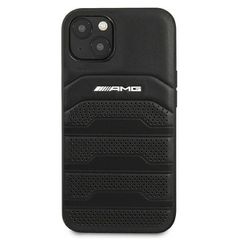 AMG Leather Debossed Lines case for iPhone 13 mini - black-thumb-2