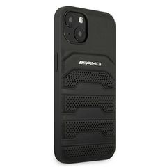 AMG Leather Debossed Lines case for iPhone 13 mini - black-thumb-3