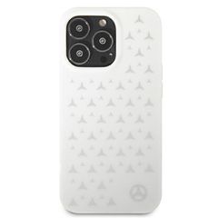 Mercedes Silver Stars Pattern Case for iPhone 13 Pro Max - White-thumb-2