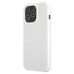 Mercedes Silver Stars Pattern Case for iPhone 13 Pro Max - White-thumb-1