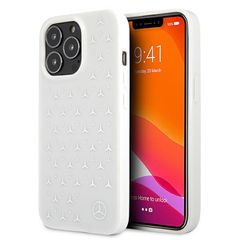 Mercedes Silver Stars Pattern Case for iPhone 13 Pro Max - White