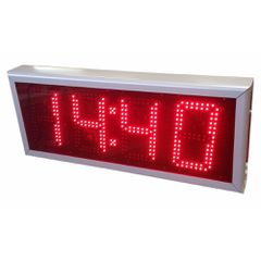 Χρονόμετρο LED Εξωτερικού Χώρου 4 Ψηφίων 102X43X11cm Κόκκινo φως Διπλής Όψης