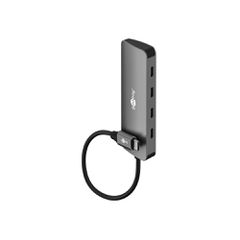 GOOBAY USB hub 76565, 4x θυρών, USB 3.2, 10Gbps, USB-C σύνδεση, γκρι