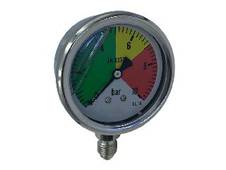 ΜΑΝΟΜΕΤΡΟ ΓΛΥΚΕΡΙΝΗΣ Φ63mm 0-10 BAR ΚΑΘΕΤΟ 1/4