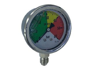 ΜΑΝΟΜΕΤΡΟ ΓΛΥΚΕΡΙΝΗΣ Φ63mm 0-60 BAR ΚΑΘΕΤΟ 1/4