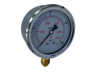 ΜΑΝΟΜΕΤΡΟ ΓΛΥΚΕΡΙΝΗΣ Φ63mm 0-160 BAR ΚΑΘΕΤΟ 1/4