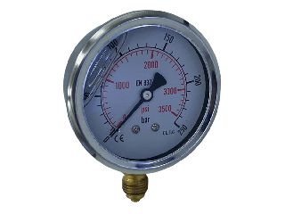 ΜΑΝΟΜΕΤΡΟ ΓΛΥΚΕΡΙΝΗΣ Φ63mm 0-250 BAR ΚΑΘΕΤΟ 1/4