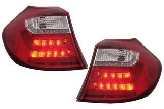 ΦΑΝΑΡΙΑ ΠΙΣΩ LED Light Bar Taillights BMW 1 Series E81 E87 (2004-08.2007) Red Clear