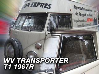 VW TRANSPORTER T1 2D -1969 - (ΑΥΤΟΚΟΛΛΗΤΟΙ)  ΑΝΕΜΟΘΡΑΥΣΤΕΣ ΑΥΤΟΚΙΝΗΤΟΥ ΑΠΟ ΕΥΚΑΜΠΤΟ ΦΙΜΕ ΠΛΑΣΤΙΚΟ HEKO - 2 ΤΕΜ.