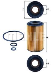MAHLE OX 153D3 Φίλτρο λαδιού A611 180 0009
