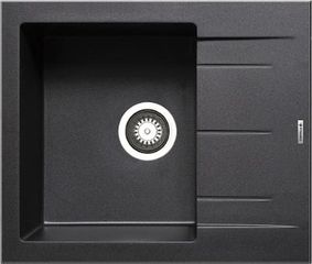 Ένθετος Νεροχύτης, Alazia 1B 1D Carbon, 59x50cm, Pyramis