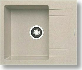 Ένθετος Νεροχύτης, Alazia 1B 1D Beige, 59x50cm, Pyramis