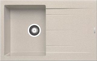 Ένθετος Νεροχύτης, Alazia 1B 1D Beige, 79x50cm, Pyramis
