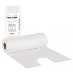 Bournas Medicals – Οδοντιατρικές Πετσέτες 53x60cm Με Λαιμόκοψη Σε Ρολό Λευκό (80τμχ)