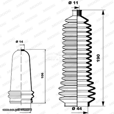 Σετ φούσκες, τιμόνι MOOG K150132