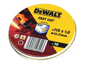 DT3506 ΔΙΣΚΟΙ ΚΟΠΗΣ INOX 115mm 10τμχ DEWALT