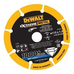 DT40251 ΔΙΑΜΑΝΤΟΔΙΣΚΟΣ EXTREME METAL Φ115x1.3mm DEWALT (2604)